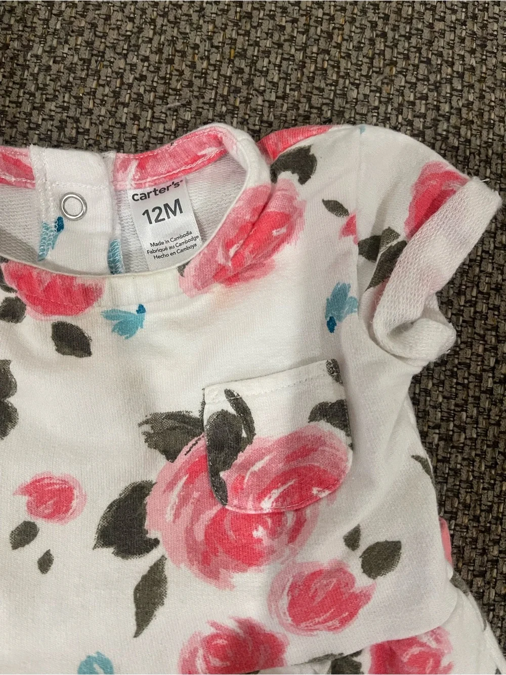 Girls Carters Floral Tunic & Coral Legging Set